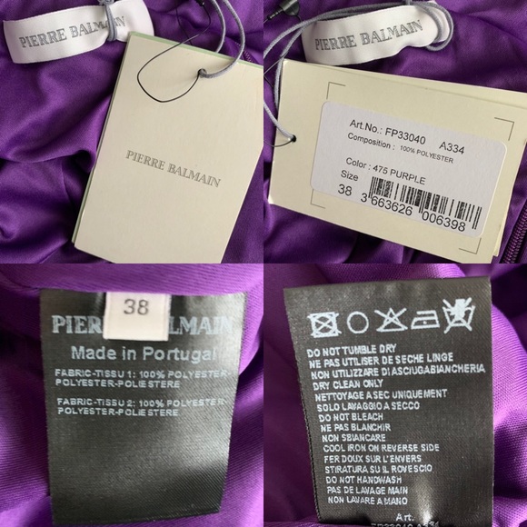 Pierre Balmain Purple Lace One Shoulder Dress - Picture 13 of 15